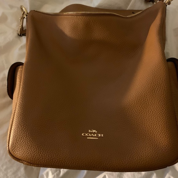 Practically BRAND NEW Coach pebbled toffee colored purse in excellent condition - Picture 5 of 5
